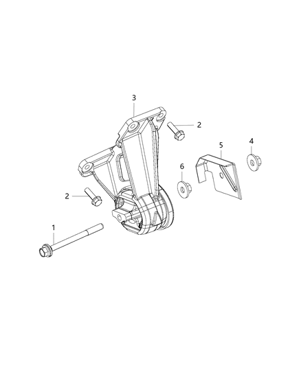 2019 Ram 1500 INSULATOR-Engine Mount Diagram for 68248785AB