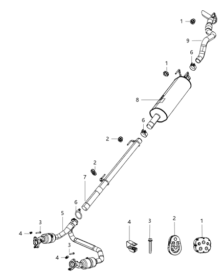 2010 Dodge Ram 1500 Exhaust System Diagram 2