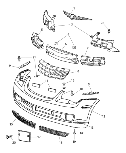 2008 Chrysler Crossfire Screw-HEXAGON Head Diagram for 6104122AA