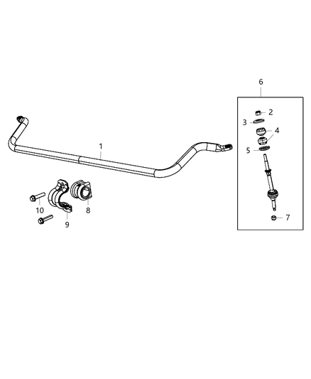 2018 Ram 2500 Front Stabilizer Bar Diagram 1