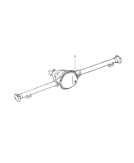 2004 Dodge Ram 1500 Axle Assembly, Rear Diagram 2