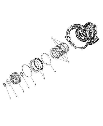 2010 Dodge Dakota 2 & 4 Clutch Diagram 1