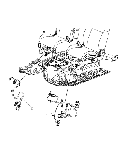 2009 Dodge Nitro Wiring-Power Seat Diagram for 68049354AA