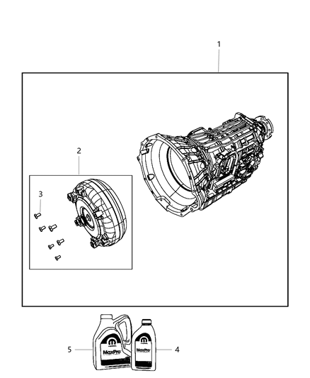 2009 Dodge Ram 3500 FLUIDAFT-AUTOMATICTRANSMISSION Diagram for 5189977AA