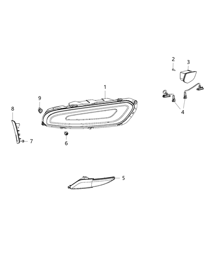 2015 Dodge Viper Lamps - Rear Diagram