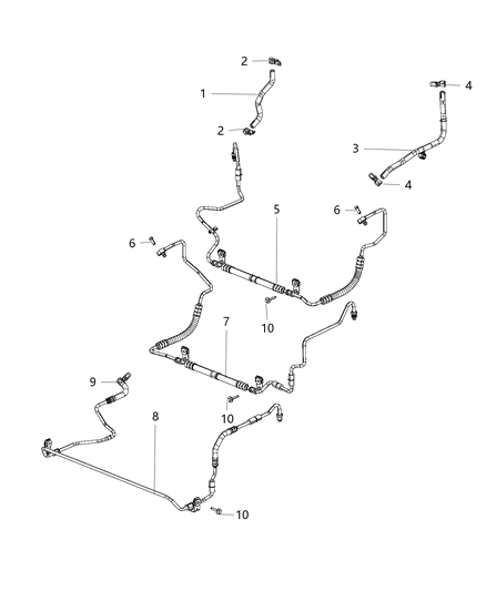 2021 Jeep Gladiator Power Steering Hose Diagram