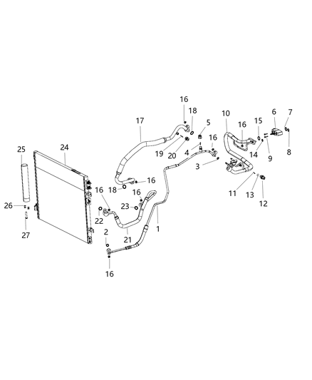 2014 Chrysler 300 Line-A/C Discharge Diagram for 68158878AA