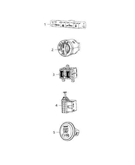 2016 Chrysler Town & Country Switch-Instrument Panel Diagram for 68110973AC