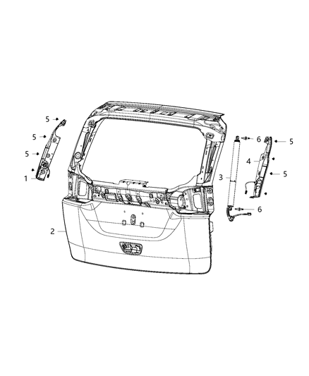 2019 Chrysler Pacifica Sensors, Liftgate Pinch Diagram