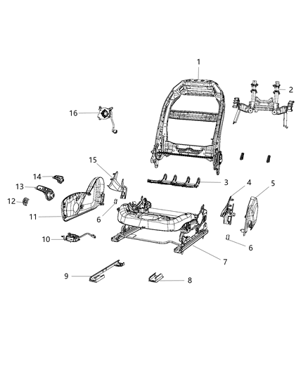 2017 Chrysler 200 Shield-Seat Diagram for 1ZV78ML2AF