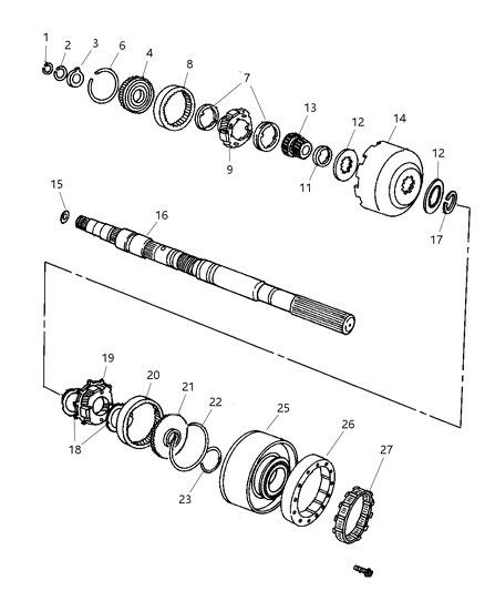 1999 Jeep Wrangler Output Shaft Diagram 2