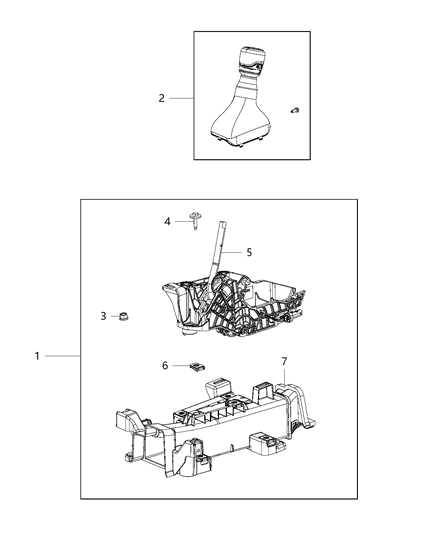 2019 Jeep Wrangler Gearshift Controls Diagram 2