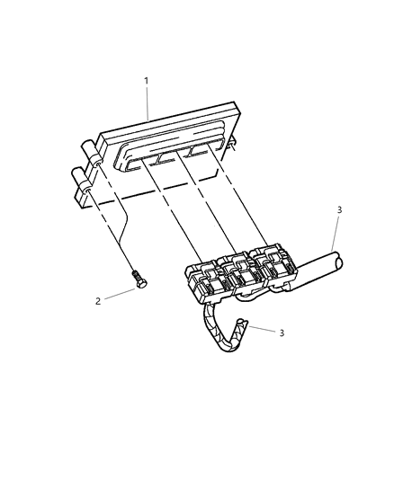 1999 Dodge Ram Wagon Engine Computer Diagram for 56040033AA