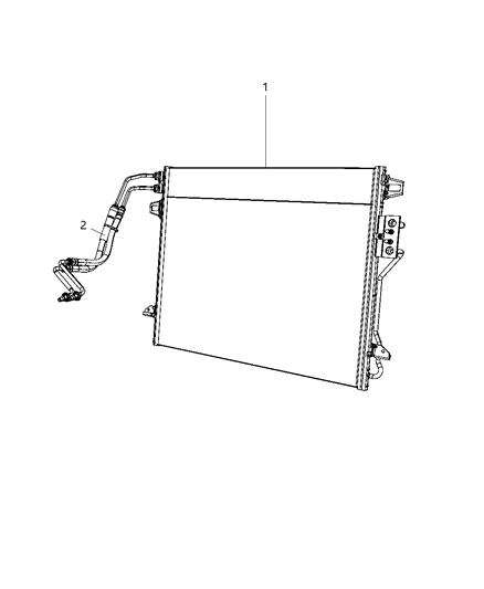 2014 Chrysler Town & Country Transmission Oil Cooler & Lines Diagram