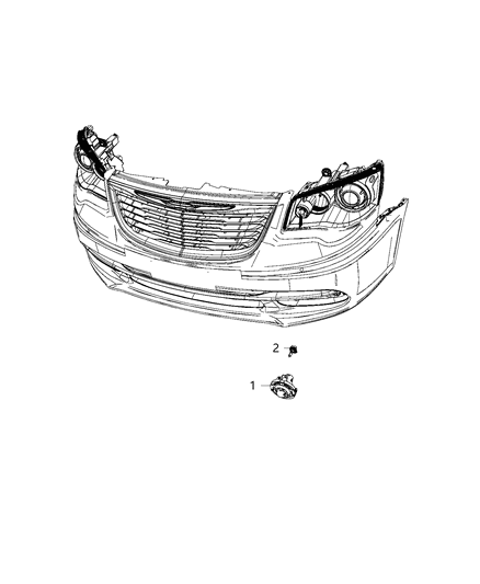 2017 Dodge Grand Caravan Lamp, Fog Diagram