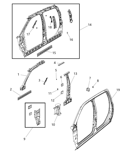 2016 Ram 1500 Front Aperture Panel Diagram 3