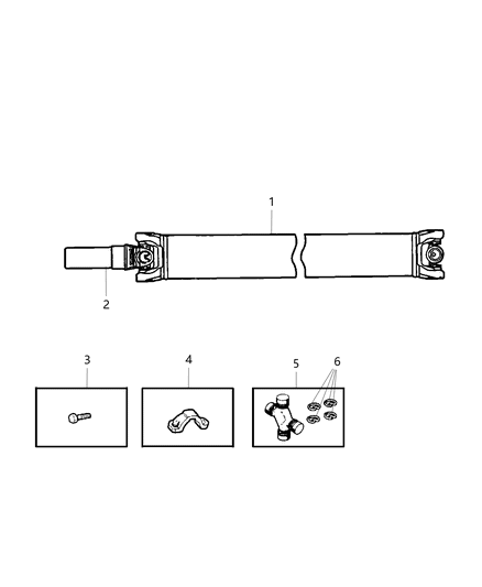 2002 Dodge Ram 2500 YOKE-Drive Shaft Diagram for 4882185