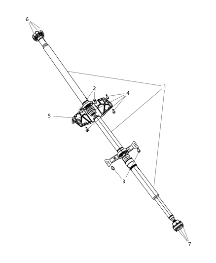 2008 Chrysler Pacifica Shaft - Drive Rear Diagram