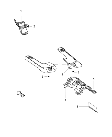 2009 Dodge Challenger Exhaust System Heat Shield Diagram