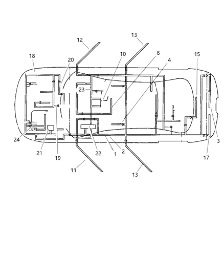 2004 Chrysler 300M Wiring-Rear Door Diagram for 4759641AC