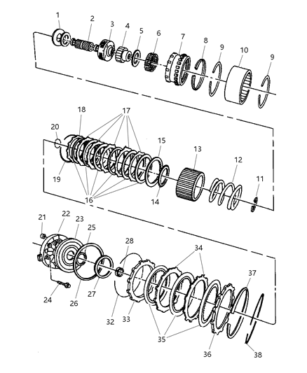 2002 Jeep Grand Cherokee Overdrive Gear Train Diagram 1