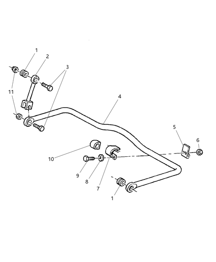 2005 Dodge Sprinter 2500 Stabilizer Bar - Rear Diagram