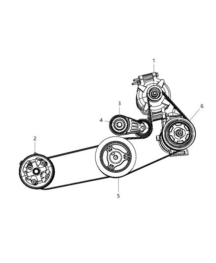 2009 Chrysler Sebring Pulley & Related Parts Diagram 3