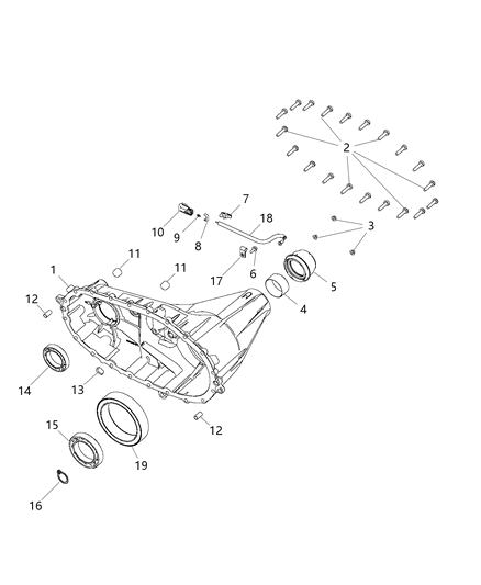 2017 Ram 2500 Rear Case & Related Parts Diagram 2