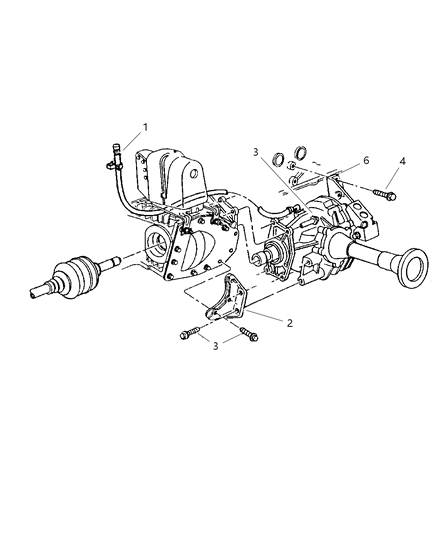 1999 Chrysler Town & Country Power Transfer Unit Mounting Diagram