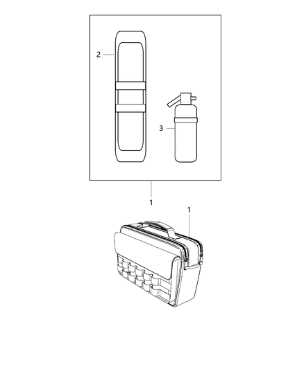 2019 Dodge Journey Emergency Roadside Tools Diagram