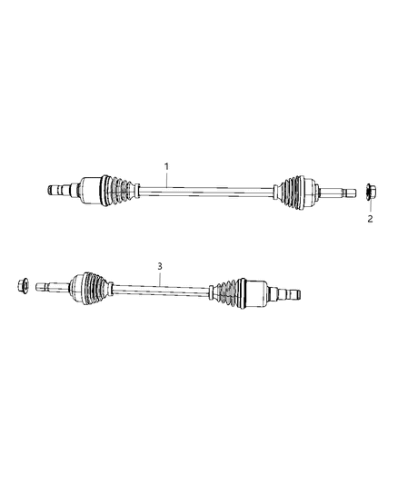 2011 Dodge Journey Shaft , Axle Diagram 1