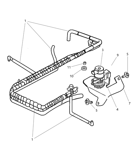 1998 Dodge Ram Van Emission Control Vacuum Harness Diagram