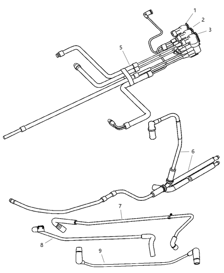 2003 Dodge Stratus Sedan Crankcase Ventilation & Vapor Harness Diagram 2