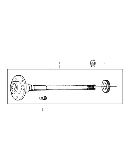 2000 Jeep Cherokee Shaft - Rear Axle Diagram