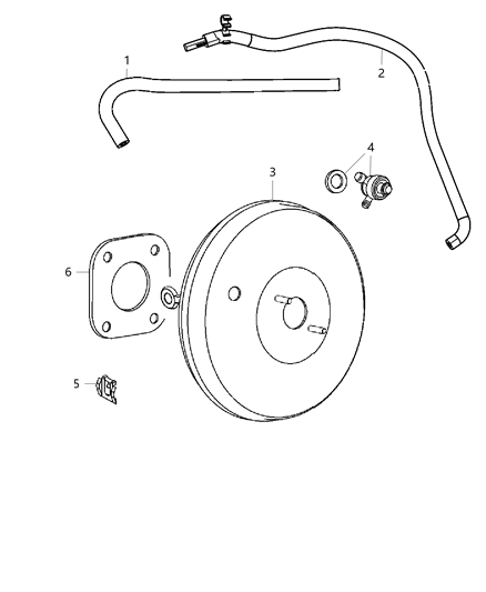 2013 Jeep Compass Hose-Brake Booster Vacuum Diagram for 5105153AI