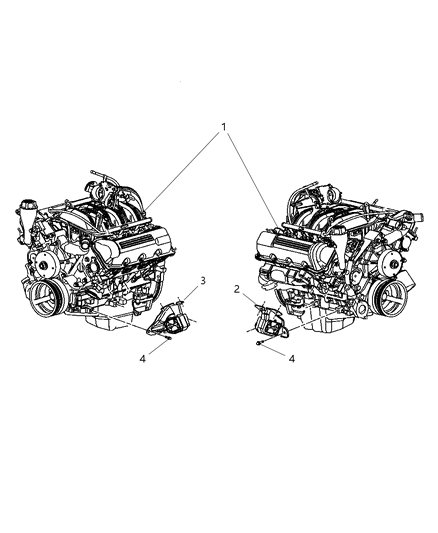 2006 Jeep Liberty INSULATOR-Engine Mount Diagram for 52129268AD