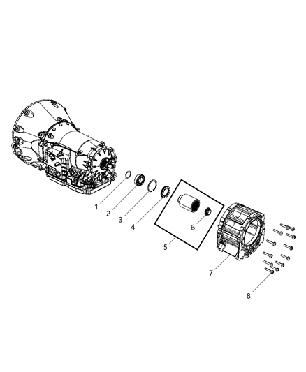 2008 Jeep Liberty Case , Extension & Adapter Diagram 3