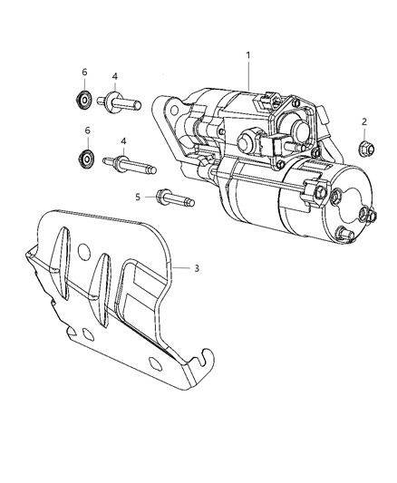 2013 Jeep Grand Cherokee Shield-Starter Diagram for 4854640AE