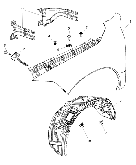 2012 Ram 2500 Front Fender Diagram