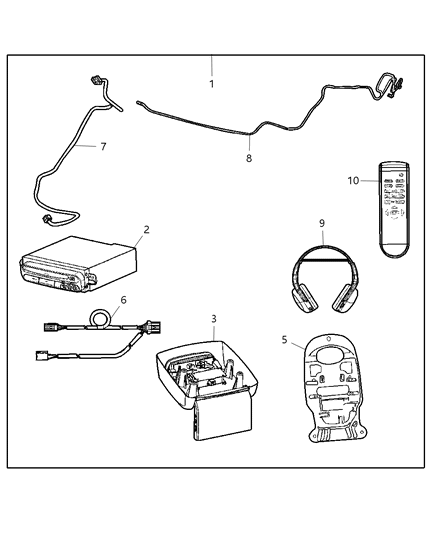 2005 Dodge Caravan Media System - Rear Seat Diagram 2