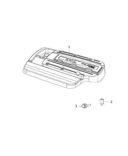 2018 Jeep Renegade Engine Cover & Related Parts Diagram 1