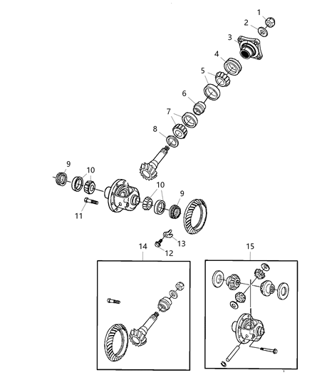 2018 Ram 3500 Differential Assembly Diagram 1