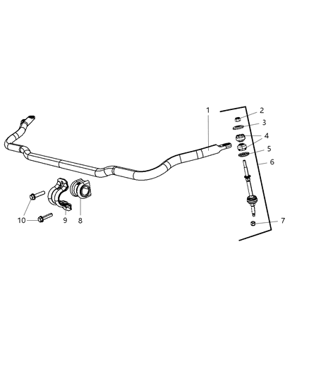 2010 Dodge Ram 1500 Bar-Front Diagram for 55398938AB