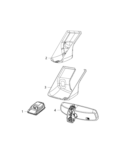 2019 Chrysler 300 Camera-Forward Facing Diagram for 68231910AG