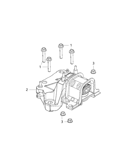 2015 Ram ProMaster 1500 Engine Mounting Left Side Diagram 1