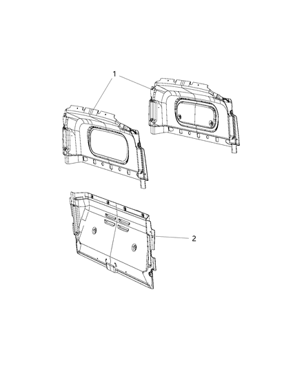 2016 Ram ProMaster City Partition Panel Diagram