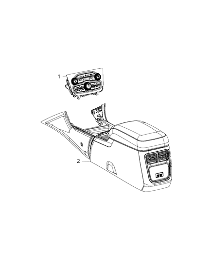 2018 Dodge Charger Switch, Air Conditioning & Heater Control Diagram 2