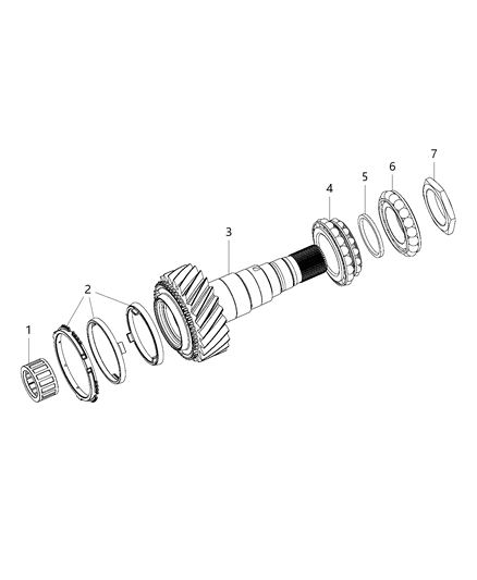 2018 Jeep Wrangler Bearing-Needle Diagram for 68330238AB