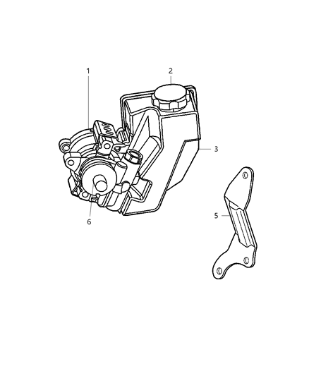 2004 Jeep Grand Cherokee Power Steering Pump Diagram for RL080551AC