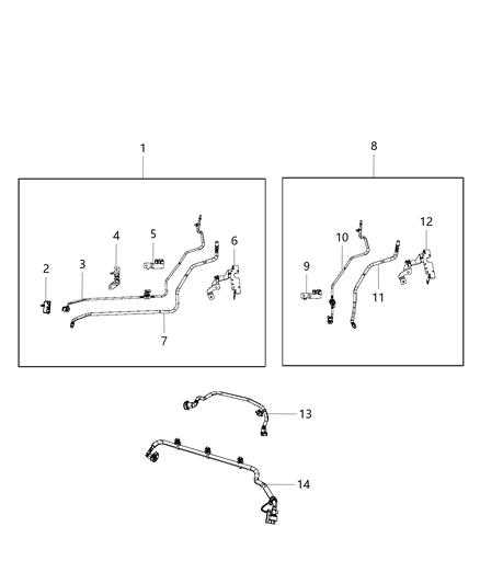 2020 Jeep Wrangler Tube-Fuel Vapor Diagram for 52029785AE